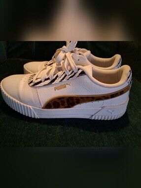 Womens Puma Carina Animal Print Sneaker 7.5